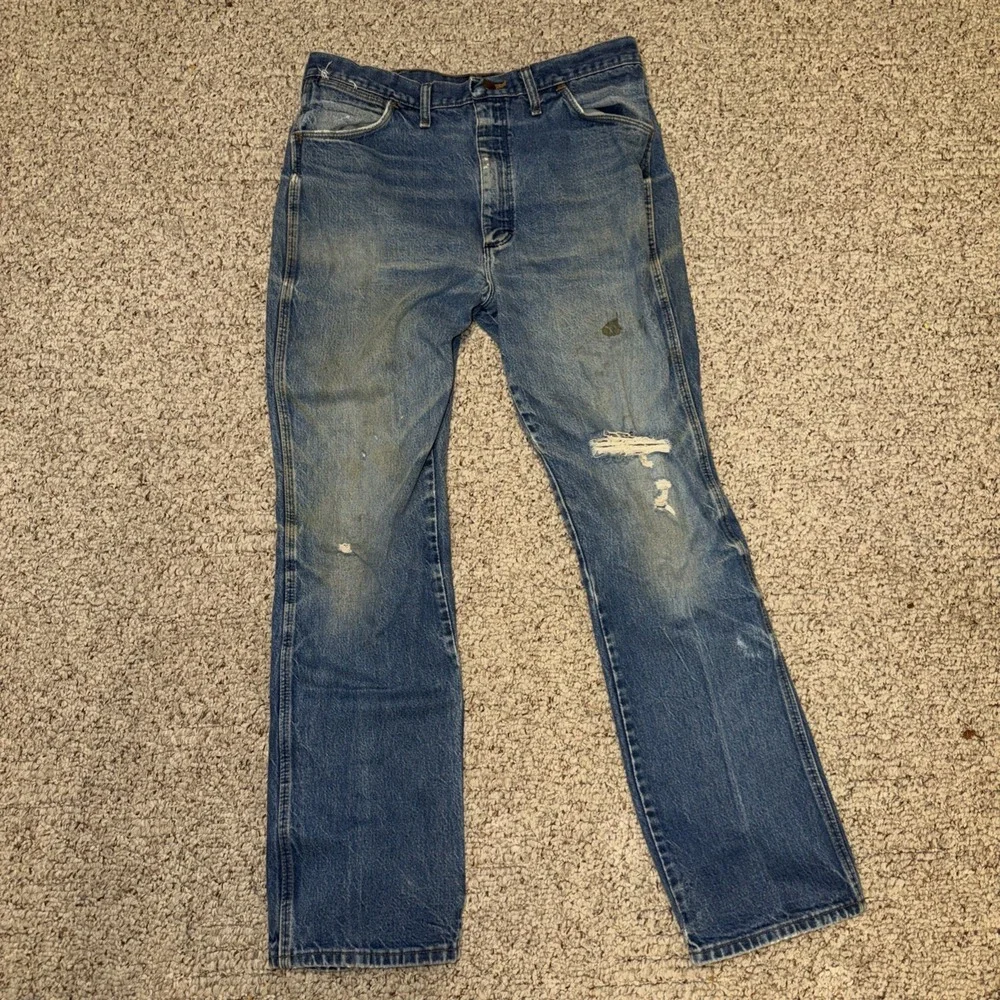 Vintage Wrangler Blue Jeans 38x33